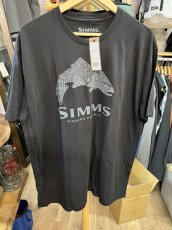 画像1: SIMMS　M's WOOD TROUT FILL T-SHIRT Black (1)