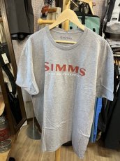 画像1: SIMMS　SIMMS LOGO T-SHIRT　grey Heather-Crimson (1)